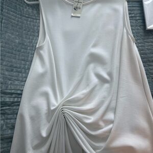 Express White Ruched Mini top